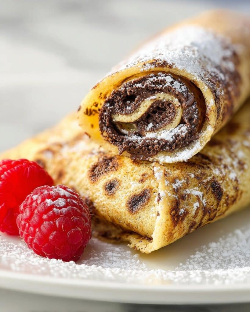 Nutella-Stuffed French Toast Roll Ups in the Air Fryer Recipe