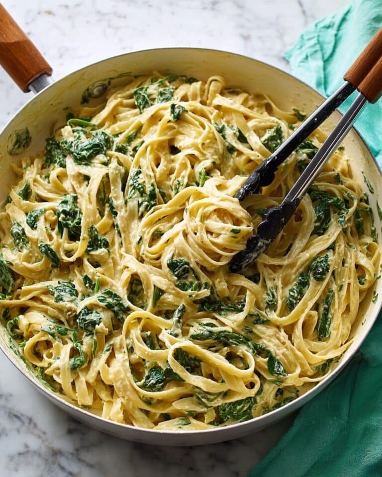 Creamed Spinach Pasta with Ricotta and Pine Nuts Recipe