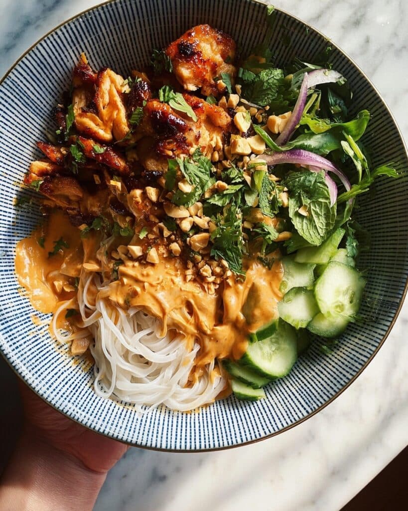 Thai Peanut Chicken Bowls Recipe