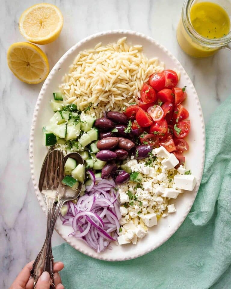 Greek Lemon Orzo Salad (Risoni) Recipe