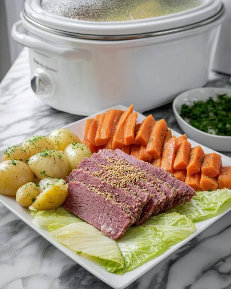 Slow Cooker Corned Beef & Cabbage Dinner Recipe
