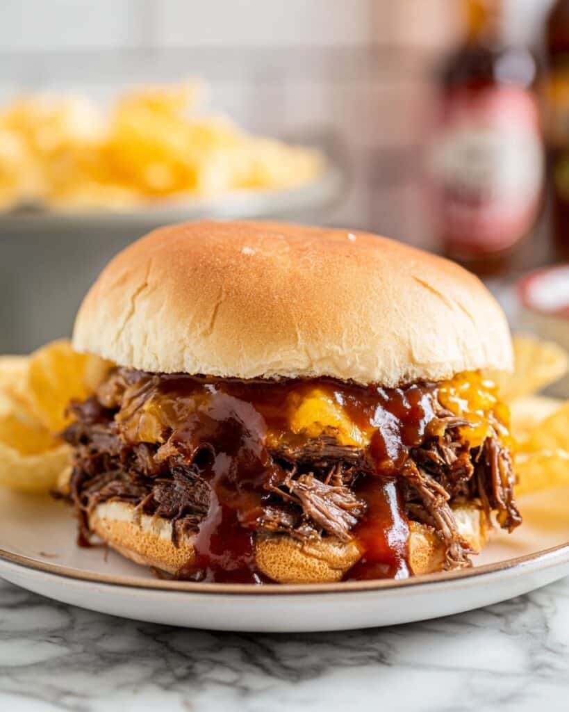 Slow Cooker Beef and Cheddar Sandwiches Recipe