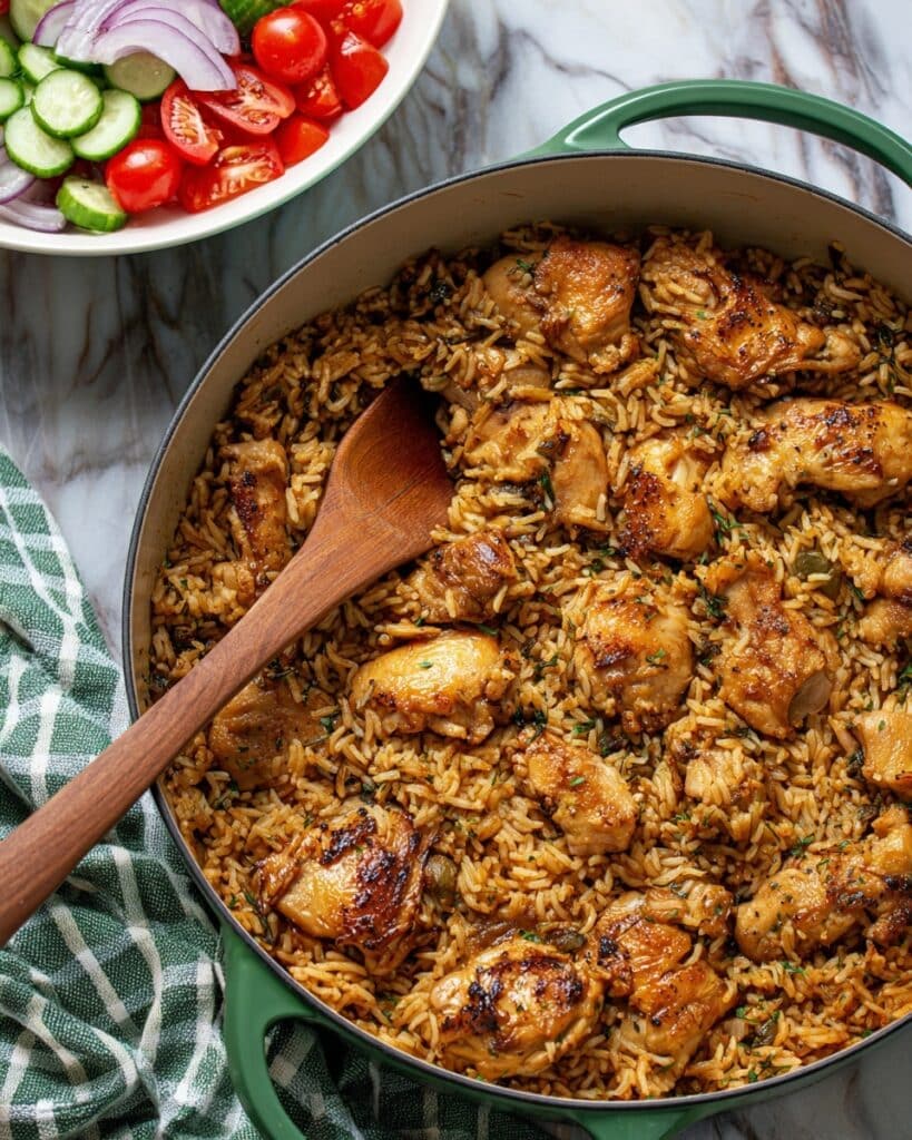 One Pot Shawarma Chicken and Rice Recipe
