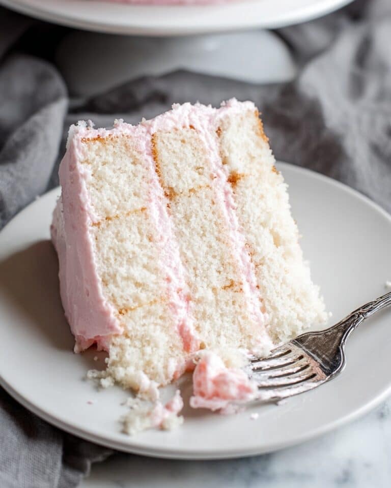 Moist White Almond Cake with Silky Buttercream Frosting Recipe