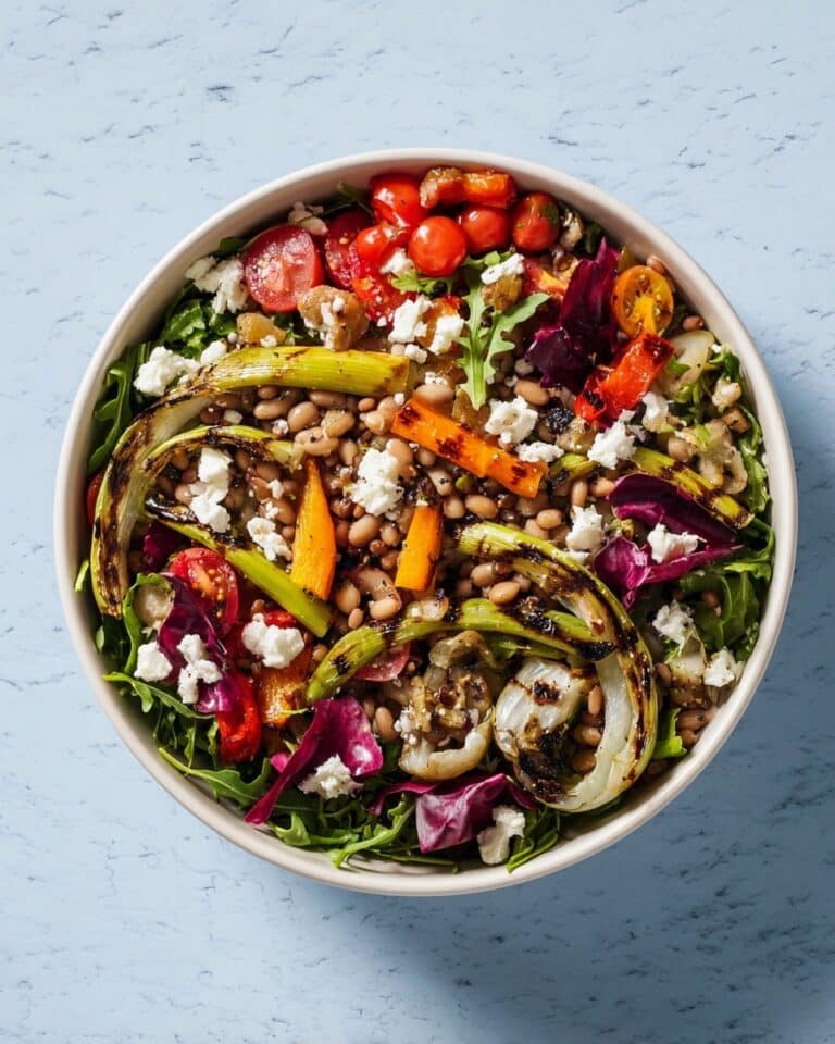 Farro and White Bean Salad with Roasted Vegetables and Goat Cheese Recipe