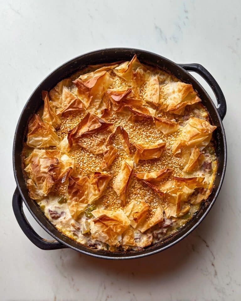 Mushroom and Black Bean Filo Pie Recipe