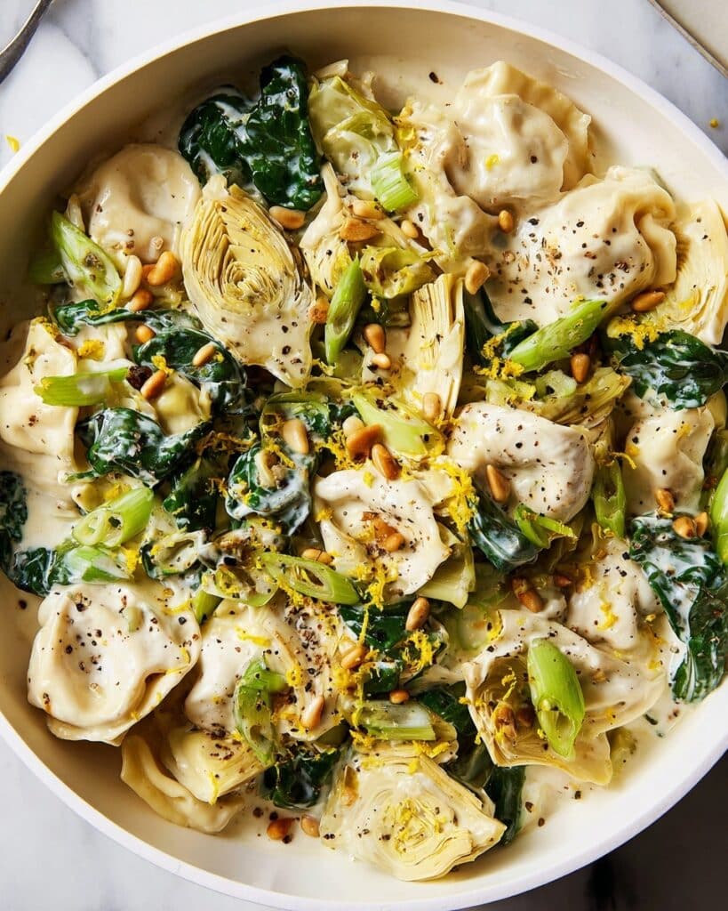 One-Pot Creamy Tortellini & Greens Recipe
